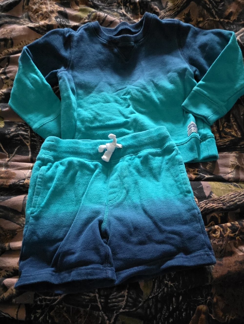 OshKosh B'gosh Teal and Navy Ombre Kids Matching Set